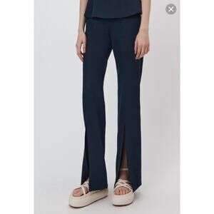 Jonathan Simkhai Chase Front Slit Pants in Midnight size 6/ small